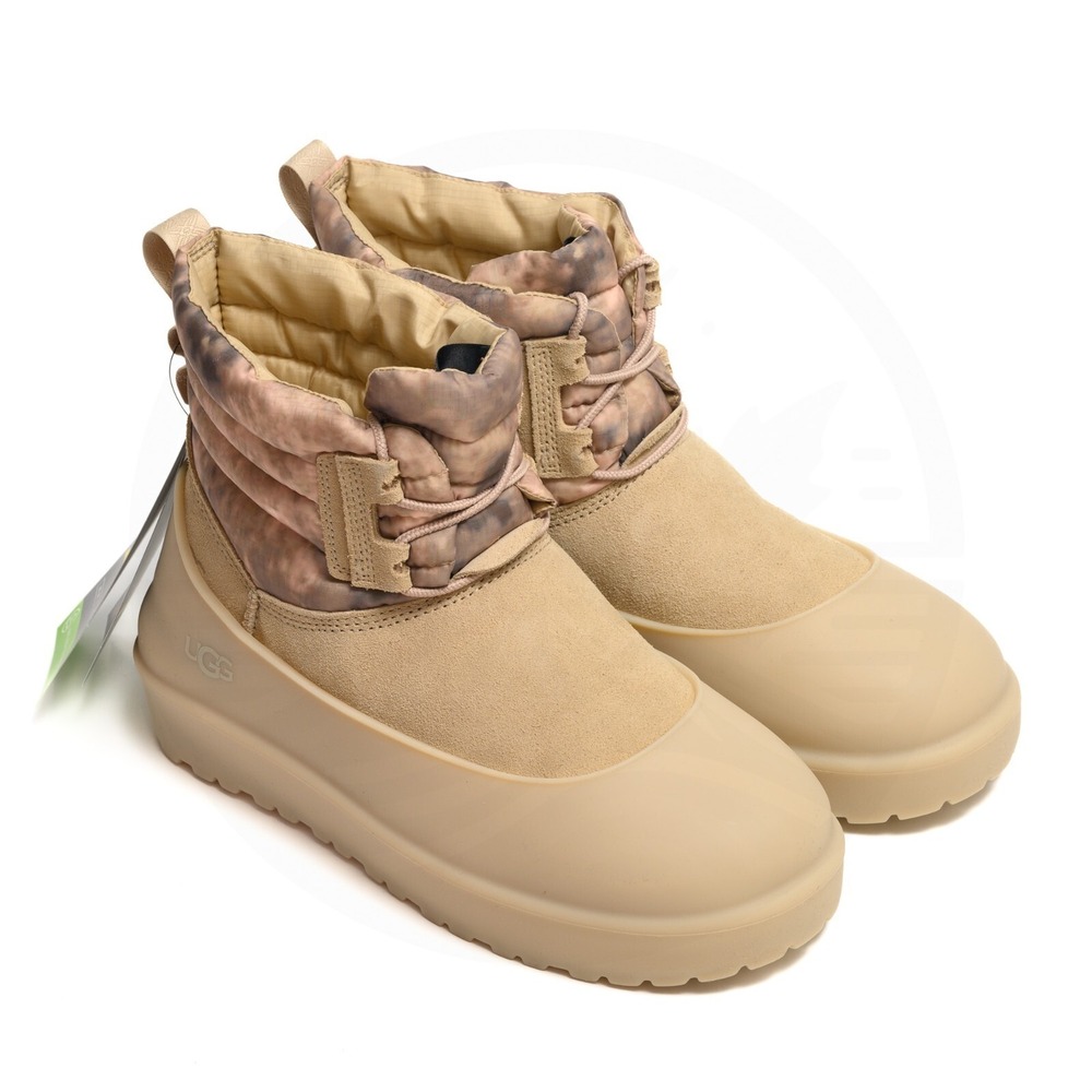 UGG Classic Mini Lace WEA Smokescreen Mens Sz 7 Waterproof Boots Removable Cover